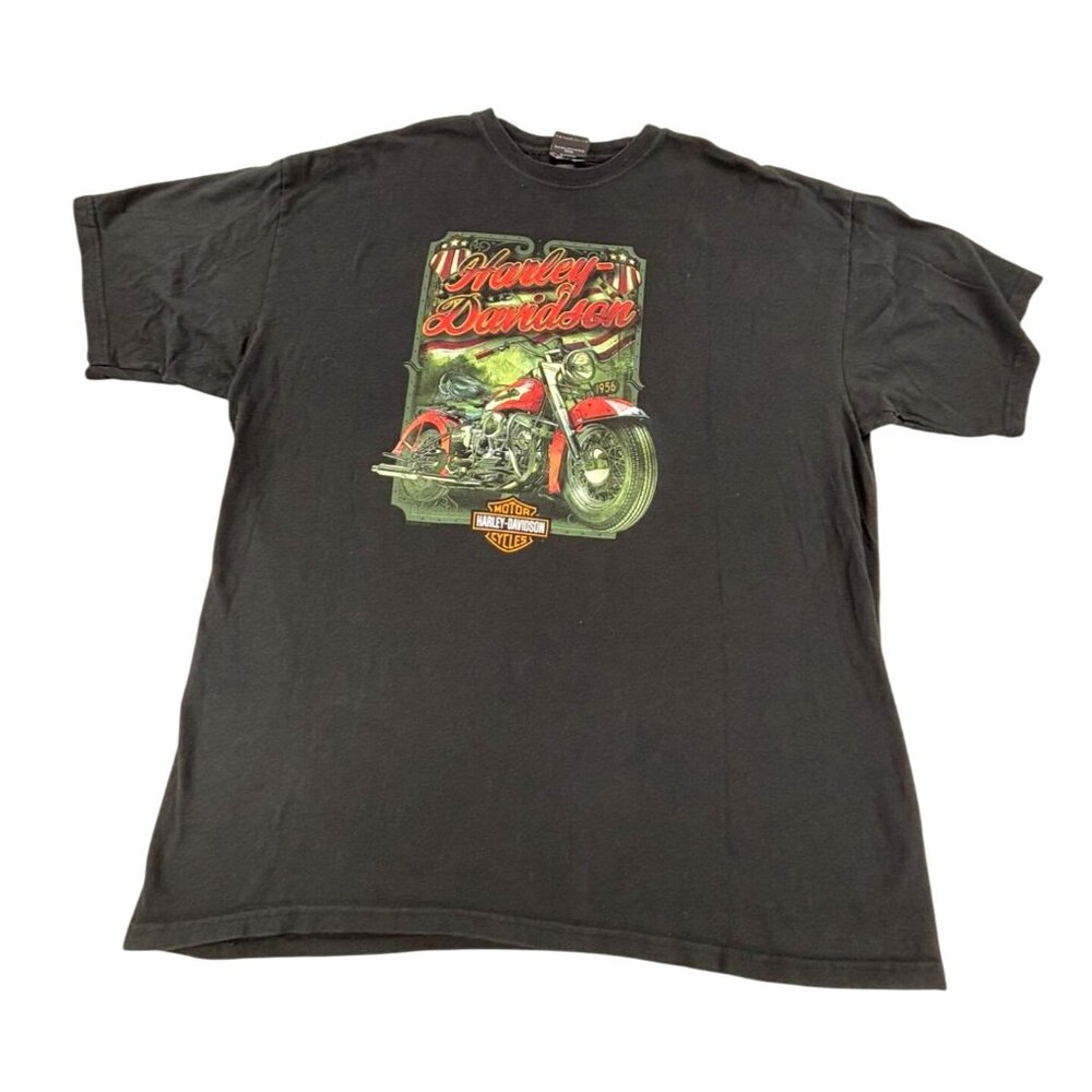 Vintage Harley-Davidson XXL Black T-Shirt  Rockstar Fort Myers  100% Cotton Mens
